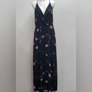 Lush Floral Surplice Neck Maxi Floral Dress Women's Size XL